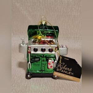 Blown Glass Grill Christmas Ornament